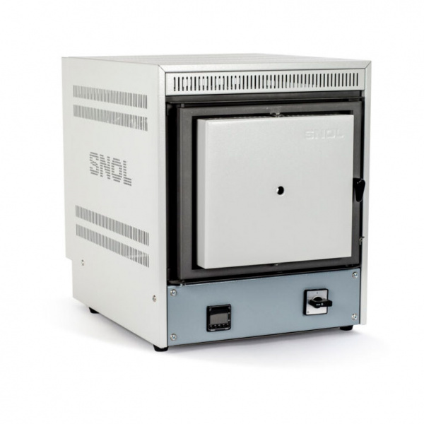 Лабораторная муфельная печь SNOL 6,7/1300 LSC 01 (до 1300 °C, 6,7 л, камера термоволокно, дверь открывается вбок, электронный терморегулятор) в СПб