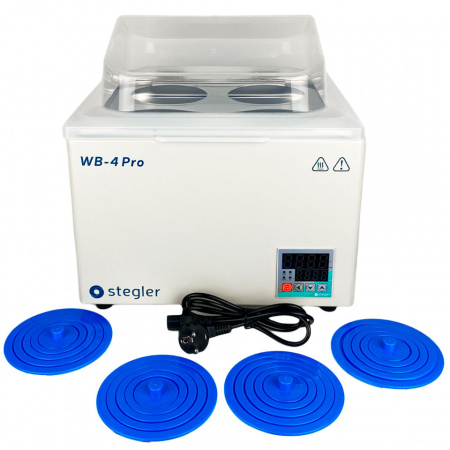 Водяная баня Stegler WB-4 Pro (15 л, Tкомн.+5...100 °С, 4 места) в СПб