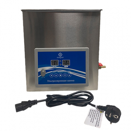 Ультразвуковая ванна (мойка) Stegler 5DT (5 л, 20-80 °C, 120 Вт) в СПб